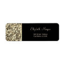 Search for gold glitter look return address labels Elegant