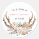 Search for antler wedding stickers Boho