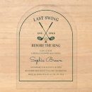 Search for golf bridal shower invitations Green