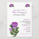 Search for pansy birthday invitations Flowers