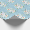 Search for hydrangea flowers wrapping paper Vintage
