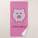 Search for cute pig bath towels Girly