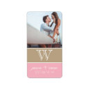 Search for monogram wedding invitation return address labels Bride