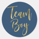 Search for gender reveal baby shower stickers Round
