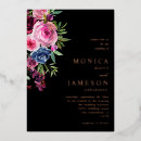 Search for hot pink black gold invitations Foil