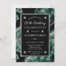 Search for green silver 60th birthday invitations Glitter