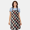 Search for tartan design aprons Red