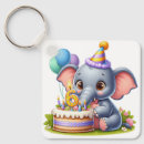 Search for birthday party invitation key rings Kawaii baby elephant