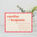 Search for hot pink and orange wedding invitations Trendy