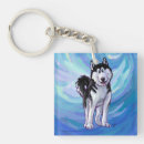 Search for siberian husky lover key rings Puppy