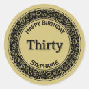 Search for milestone birthday stickers Black gold