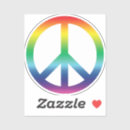 Search for rainbow peace symbol stickers Anti war