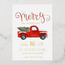 Search for red truck invitations Vintage