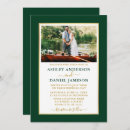 Search for gold and emerald green wedding invitations Simple