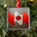 Search for canadian flag christmas tree decorations Red
