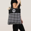 Search for black white buffalo plaid and bags Rustic