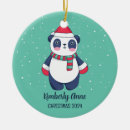 Search for panda christmas tree decorations Watercolor illustration