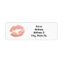 Search for gold lips return address labels Kiss