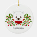 Search for bear christmas tree decorations Red