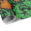 Search for orange and black wrapping paper Damask
