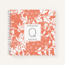 Search for coral monogram notebook notebooks Floral