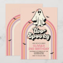 Search for two spooky birthday invitations Pink and orange