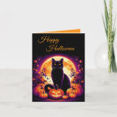 Search for full moon halloween cards Black cat