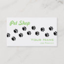 Search for pet shop business cards Cute