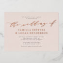Search for real foil wedding invitations Minimalist