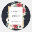 Search for rustic floral wedding stickers Gold