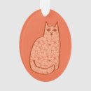 Search for orange cat christmas tree decorations Retro