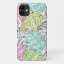 Search for leaf pattern iphone cases Watercolor