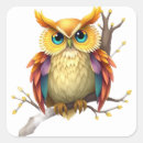 Search for colourful owl stickers Fun