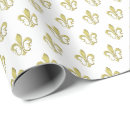 Search for gold fleur de lis wrapping paper Paris