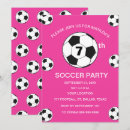 Search for girls soccer birthday invitations Modern