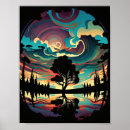 Search for psychedelic landscape art Trees