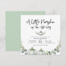 Search for foliage baby shower invitations Green and white