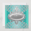 Search for teal blue quinceanera invitations 15th birthday party