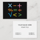 Search for mathematics teacher business cards Professional