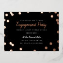 Search for gold foil engagement party invitations Black