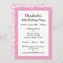 Search for pink 65th birthday invitations Celebration