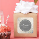 Search for love glitter stickers Handmade with love