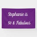 Search for purple and white banners For her