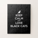 Search for black cat puzzles Black and white
