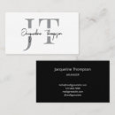 Search for writer business cards Black and white