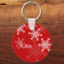 Search for red snowflake key rings Pattern