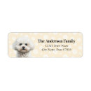 Search for bichon return address labels Dog