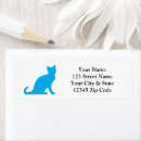 Search for cat silhouette return address labels Kitten