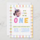 Search for colorful 1st birthday invitations Fun to be one