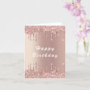Search for rose gold birthday cards Glitter